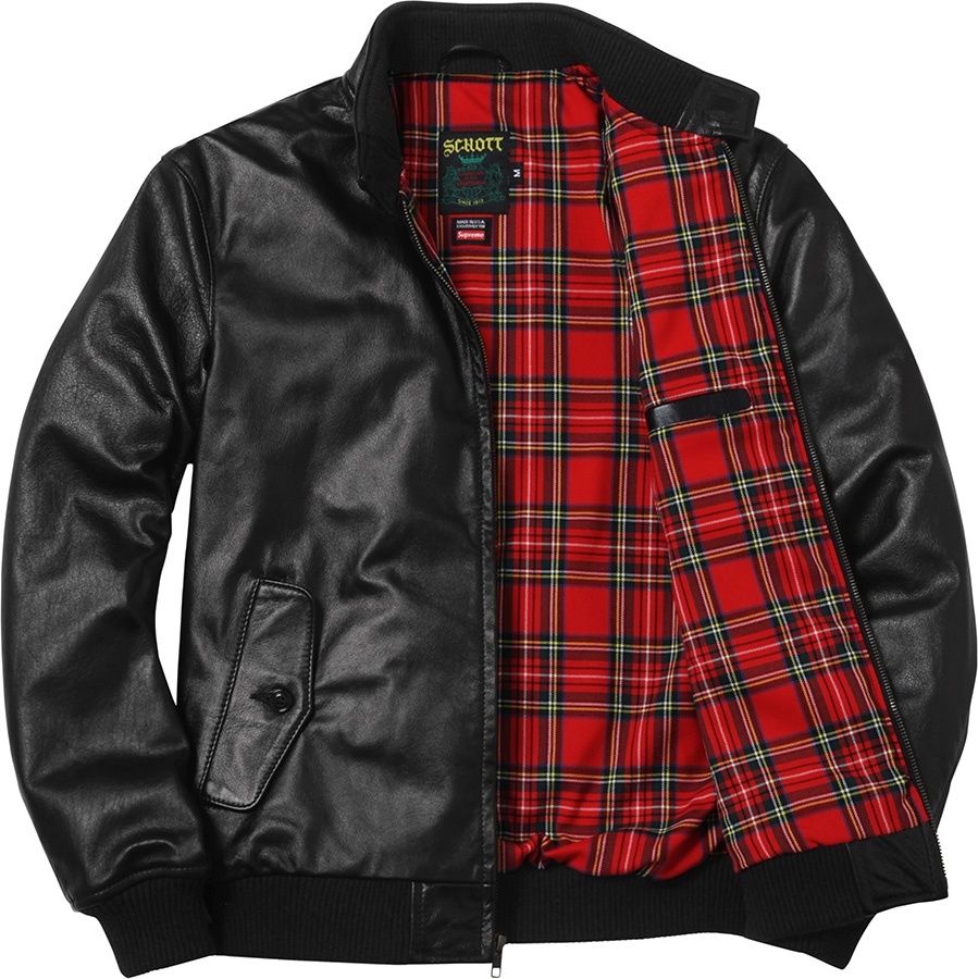 Supreme®/Schott® Leather Harrington Jacket view 3